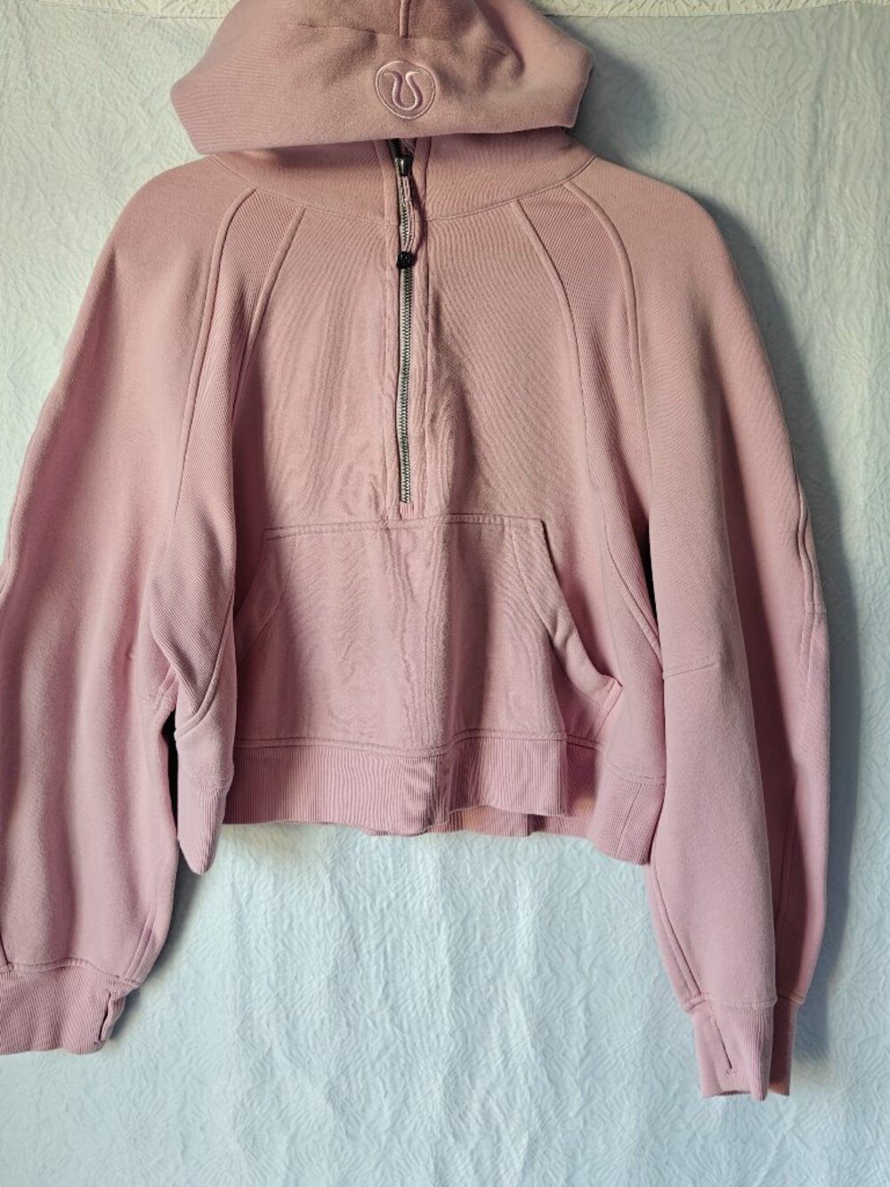 LULULEMON Cropped Hoodie Women's Pullover Sweatshirt Purple Size M/L